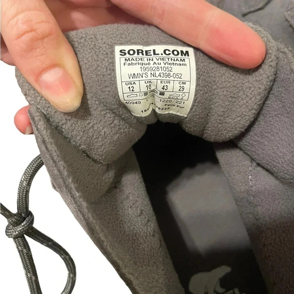 👟 Sorel Kinetic‎ RNEGD Caribou Sneakers Gray White Women’s 12 NWOT 👟 - Picture 5 of 5